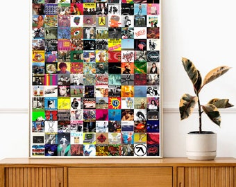 Les 140 meilleurs albums de musique des années 1960 aux années 1990 / Impression de musique - Musique rock - Impression d'art d'affiche