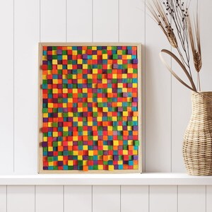 Wooden Mosaic 3D / Abstract Wood Art Sculpture / Colorful Wood Wall Art Decor / Pixelart / Geometric Wood Art