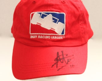 Indy Racing League Cap, Unknown Autograph, Red Cap with Logo, Adjustable, 100% Cotton, Sports Memorabilia, Souvenir, Trucker Hat, Ball Caps