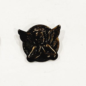 Vintage Engel Pin Kleiner Revers Pin Kleiner Cherub Pin Messing Bronze Farbe Engel Pin Schutzengel Pin Engelkopf Klein Pin