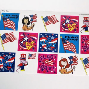 Flag Day Stickers USA American Flag Stickers Stars and Stripes Sticker US Flag 4th of July