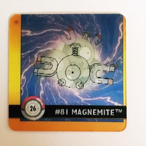 1999 Pokémon Action Flipz Premier Edition Pokémon Magneton Magnemite #81 #82 Artbox Game Card 1999 Nintendo Lenticular Trading Cards