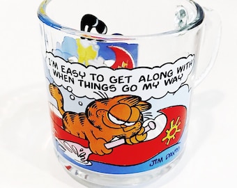 ヴィンテージ ガーフィールド ガラス マグカップ アメリカのお気に入り