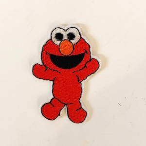 Elmo Sesamstraße Aufnäher zum Aufbügeln bestickt Sesamstraße 2,5 "x 1,75" Zeichentrickfigur