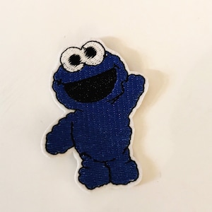 Sesame Street Cookie Monster Iron On Patch Sesame Street DIY Appliqué Badge Muppet Babies Full Body Character Patches