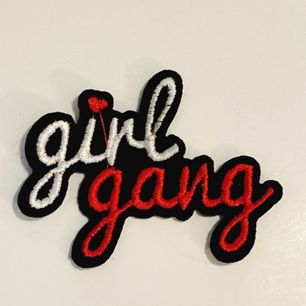 Girl Gang Embroidered Patch: Iron-On Applique (2 inches)