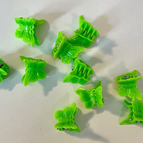 90s Style Butterfly Clips Bright Green Hair Clips Light Green - Etsy 90s Style Butterfly Clips Bright Green Hair Clips Light Green - Etsy