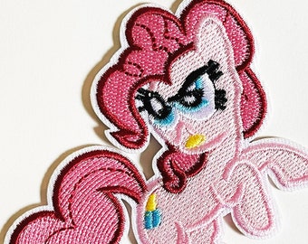 Pinky Pie Patch Little Pony Patch Pink Unicorn Patch Character Patches Iron On or Sew On Patch DIY Jacket Shirt Backpack Applique Pinkpie