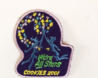 Vintage 2001 Girl Scout Cookies-märke: Vi är alla stjärnor Sy-på-märke