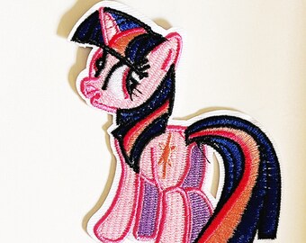 My Pony Twilight Sparkle Character Patches Iron On or Sew On Patch DIY Jacket Shirt Backpack Applique Novelty Patch