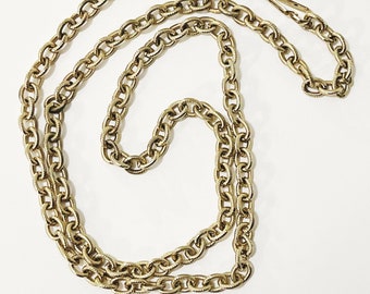 Vintage Gold Tone Curb Chain Belt - 1980 display picture 1