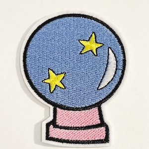 Crystal Ball Applique Patch Fortune Teller Iron On Patches Magical Ball Horoscope Sew On Patch