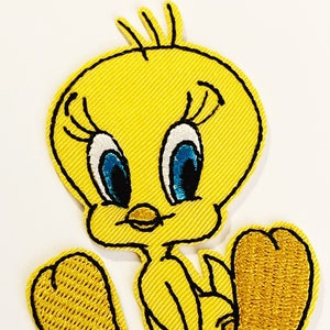 Parches de personajes de Tweety Bird, parches para planchar o coser, parches para chaquetas, camisas, mochilas, apliques, parches novedosos