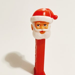 Vintage 1980&#39;s Santa Claus PEZ Dispenser w/ Feet & Eyes Open, Made In Slovenia Pez Vintage Pez Candy Dispenser Retired Pez Toy Pez Rare