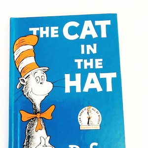 Die Katze in der Mütze von Dr. Seuss 1957 Copyright erneuert 1985 Hard Cover Vintage Dr. Seuss Buch
