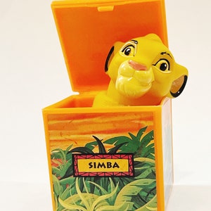 Disney Lion King Simba Finger Puppet Burger King Vintage Happy Meal Toy Retro Cake Topper