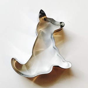 Tin Sitting Dog Cookie Cutter Vintage Kitchen Decor Bakeware Dog Lover&#39;s Gifts Silver Metal Tin Puppy Cookie Cutter Cookware
