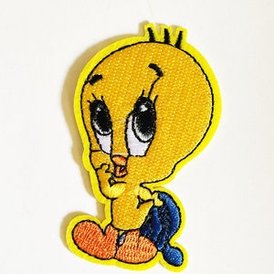 Tweety bird patch bordado hierro-on o coser parche Tweety Applique' chaqueta mochila parches artesanía diy