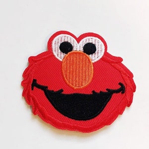 Elmo Iron Patch Embroidered Sew On Inspired DIY Patches Cartoon Character Puppet Crafts Backpack Patch Jacket Patch