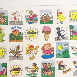Vintage zomer thema Stickers zomertijd Sticker zomervakantie Stickers