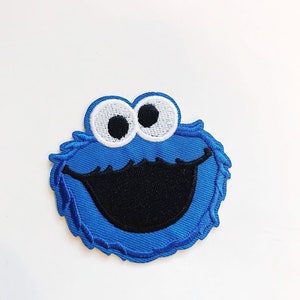 Cookie Monster Iron On Patch Sesame Street Patch DIY Applique Badge Muppet Babies
