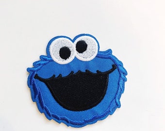 Cookie Monster Iron On Patch Sesame Street Patch DIY Applique Badge Muppet Babies