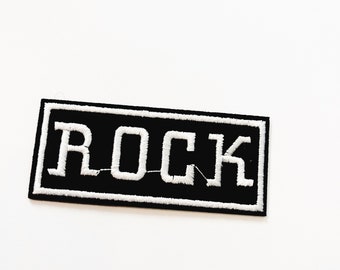 Rock and Roll Patch: Musik Applikation, Aufnäher zum Aufnähen (3.5 X 1.5 inches)