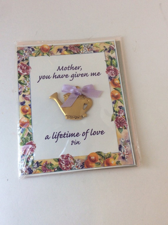 Vintage Garden Symphony Pin, Mother's Day Brooch "