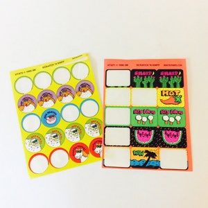 Duftende Aufkleber kratzen und schnuppern Stickerbögen viel teilweise Aufkleber Wassermelone Geschmack unvollständige Blatt Aufkleber Frucht fruchtiger Duft