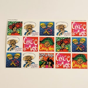 Vintage Cinco de Mayo Sticker Retro 1999 Highlights Adesivi Scrapbooking Artigianato fai da te Forniture scolastiche Cancelleria Emiliano Zapata Adesivo