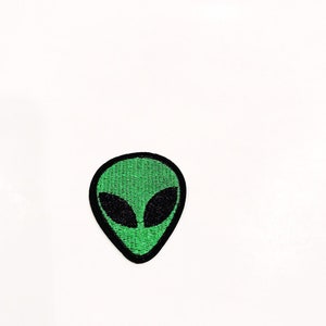 Green Alien Head Retro Patch Iron-on UFO Souvenir Extraterrestrial Outer Space Patches image 8