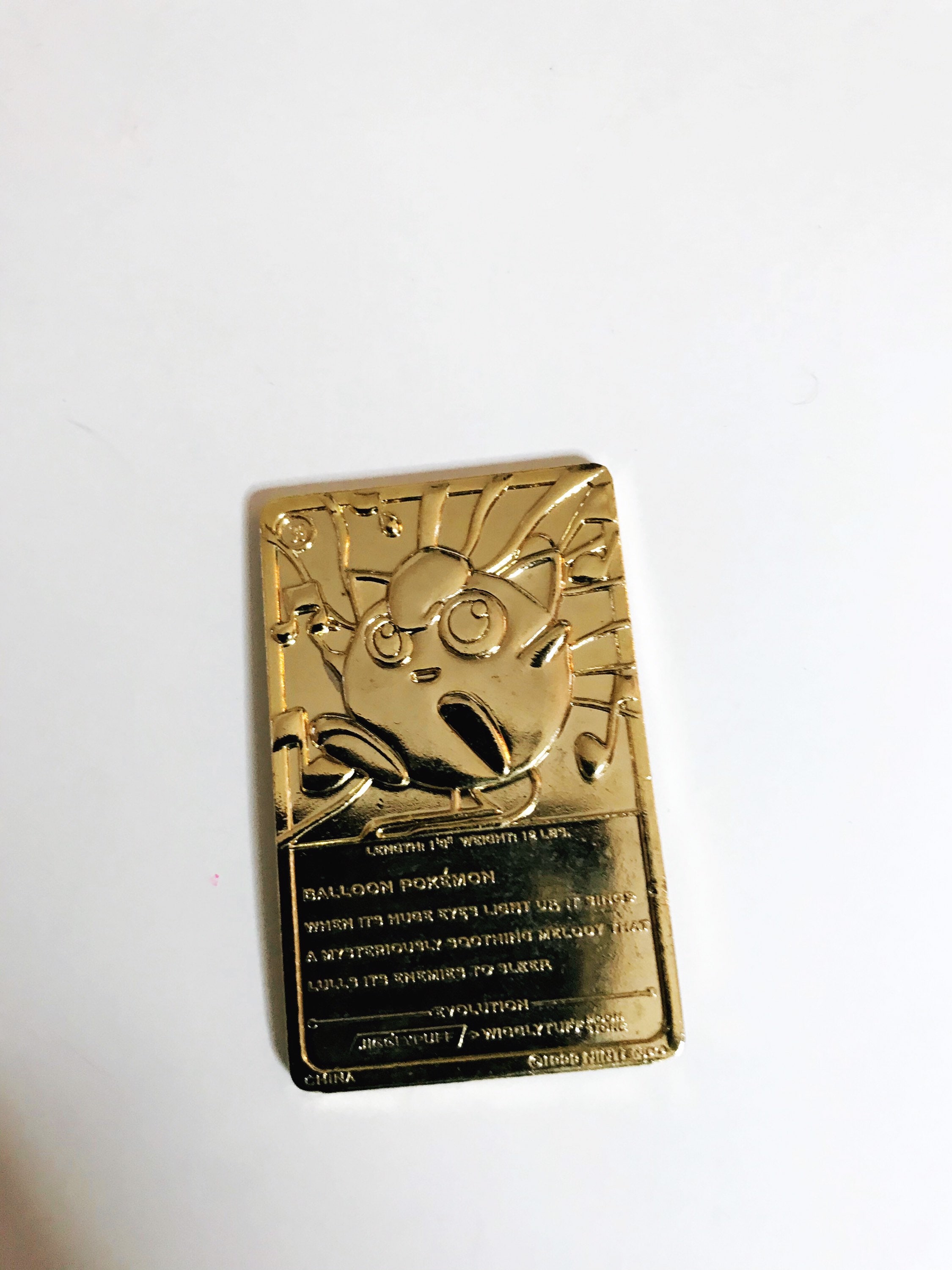 gold jigglypuff pokemon card Pokemon Burger King Gold-Plated Trading Card