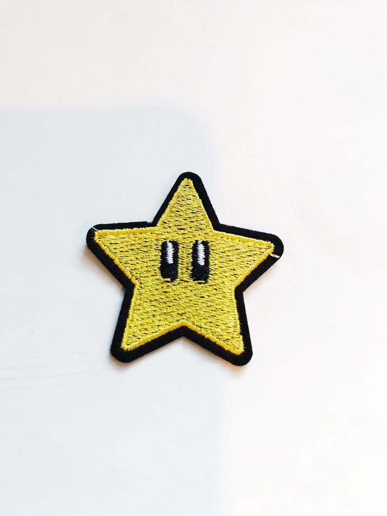 PS Mario Iron On Patches for Jackets Embroidery Patch DIY