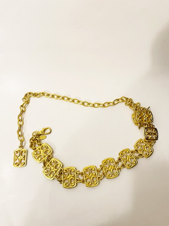 Vintage Filigree Gold Chain Belt Vintage Belt Retr