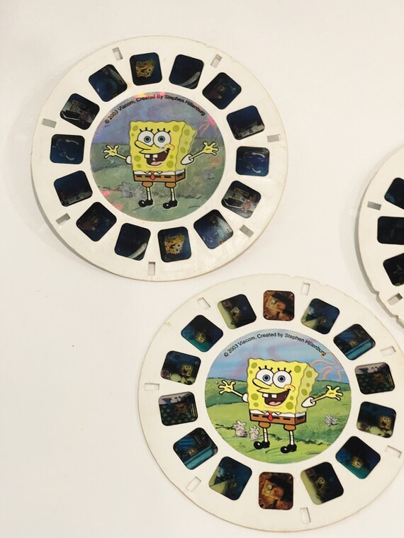 Spongebob Squarepants View-master 3 Reel Set on Card View Master