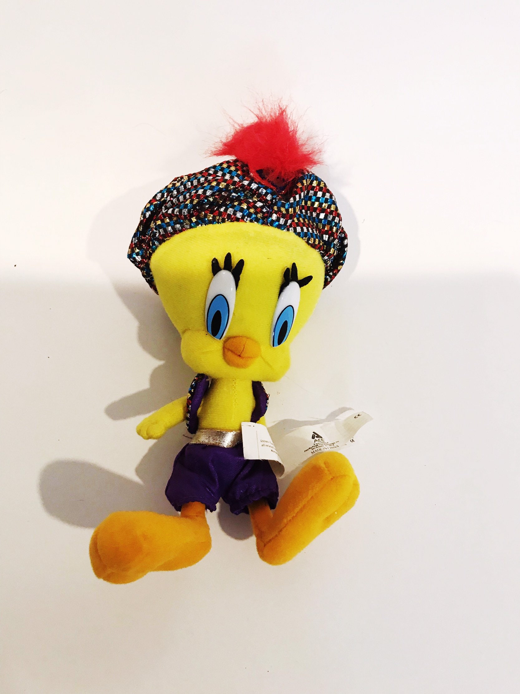 ワーナーブラザーズ刻印 手鏡 陶器 トゥイーティー TWEETY 1996年製