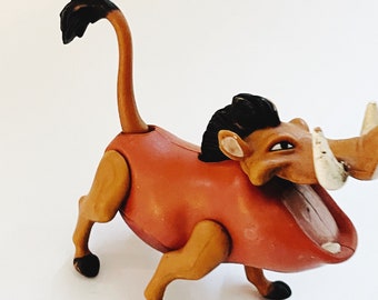Figurines Mattel Le Roi Lion 1994 – Pumbaa Avec Timon Sur Le Dos, Neuves Sous Blister