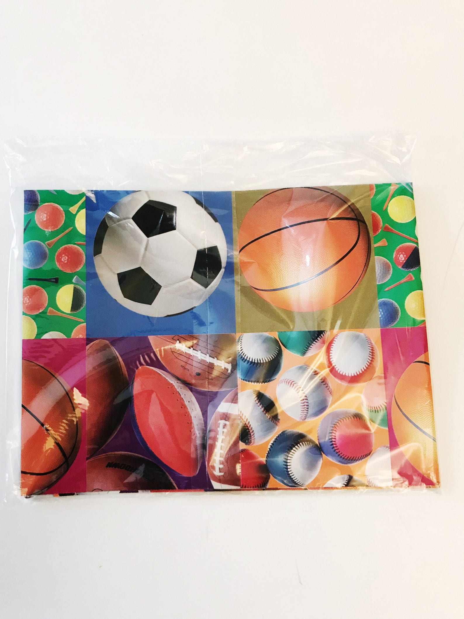 Athletes Gift Wrap Sports Balls Tender Thoughts Paper Sheet Etsy