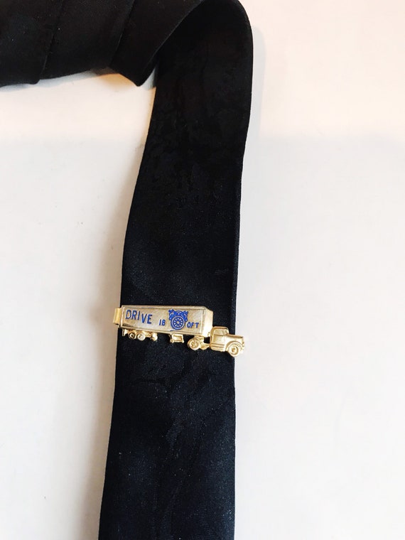 Vintage Semi Truck Tie Clip Men's Suit Accessory Driv… Gem