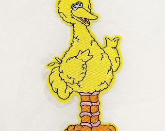 Parche de pájaro grande: aplique termoadhesivo de cuerpo entero (12,7 cm de largo x 5,4 cm de ancho)