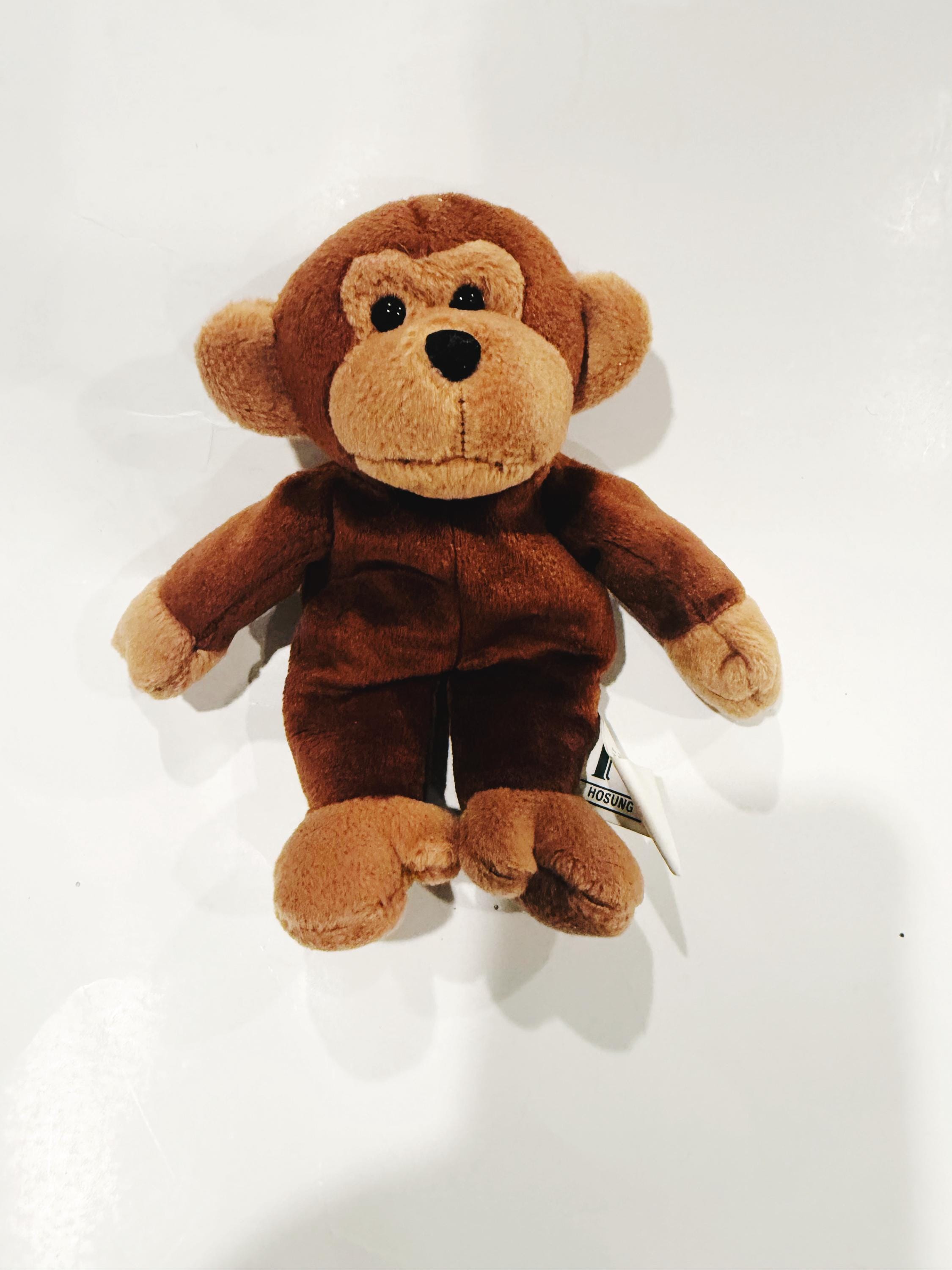 【レトロ】90s HOSUNG モンキー ぬいぐるみ Hosung ぬいぐるみモンキー • ヴィンテージブラウンぬいぐるみ
