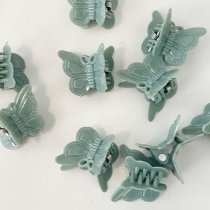 Light Gray Butterfly Clips 1990s Hair Claw Style 90s Style Butterfly Hair Clips Hair Accessories Set of 10 Small Hair Retro Barrettes