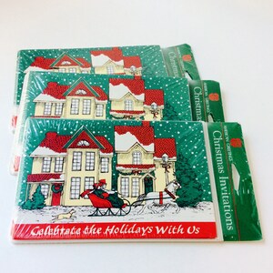 Inviti di Natale, American Greetings vecchia nuova carta inviti 3 pacchetti lotto 8 carte 8 buste, celebrare le festività con noi