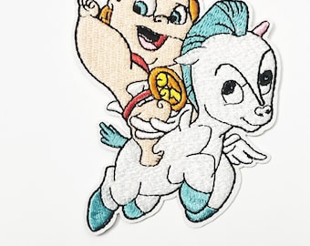 Hercules Patch Baby Pegasus Patch Patch Character Patch Iron On Novelty Patch Badge Applique Animation Patch Jacket Patch Embroidered Patch