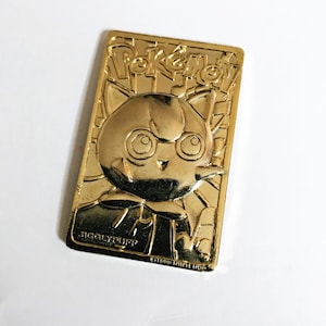 Vintage 1999 Jigglypuff Gold Card # 39 Nintendo Pokémon personnage Gamer cartes à collectionner jeux vidéo pierre de lune