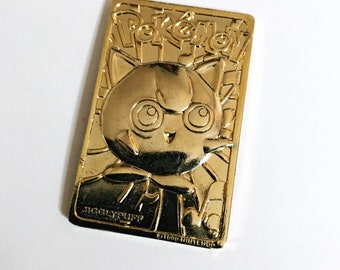 gold plated pokemon cards 1999 worth Limited Edition 1999 Pokemon BK Jigglypuff Gold Card #39 – Dx Games & More main image 0