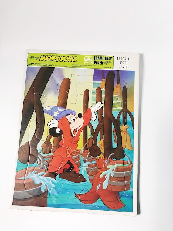 Vintage Mickey Mouse Fantasia Puzzle: 1970s Disneyland Souvenir - Etsy