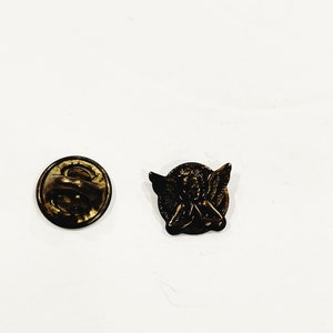 Vintage Anstecknadel Brosche dünner Messington Engel Cherub Urlaub religiös betend kleiner Cherub Pin Engel Pin Schutzengel Anstecknadel