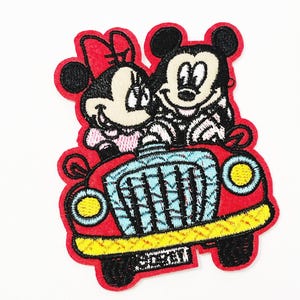Mickey and Minnie Patch Character Patch Iron On Novelty Patch Badge Applique Animation Patch Jacket Patch Embroidered Patch