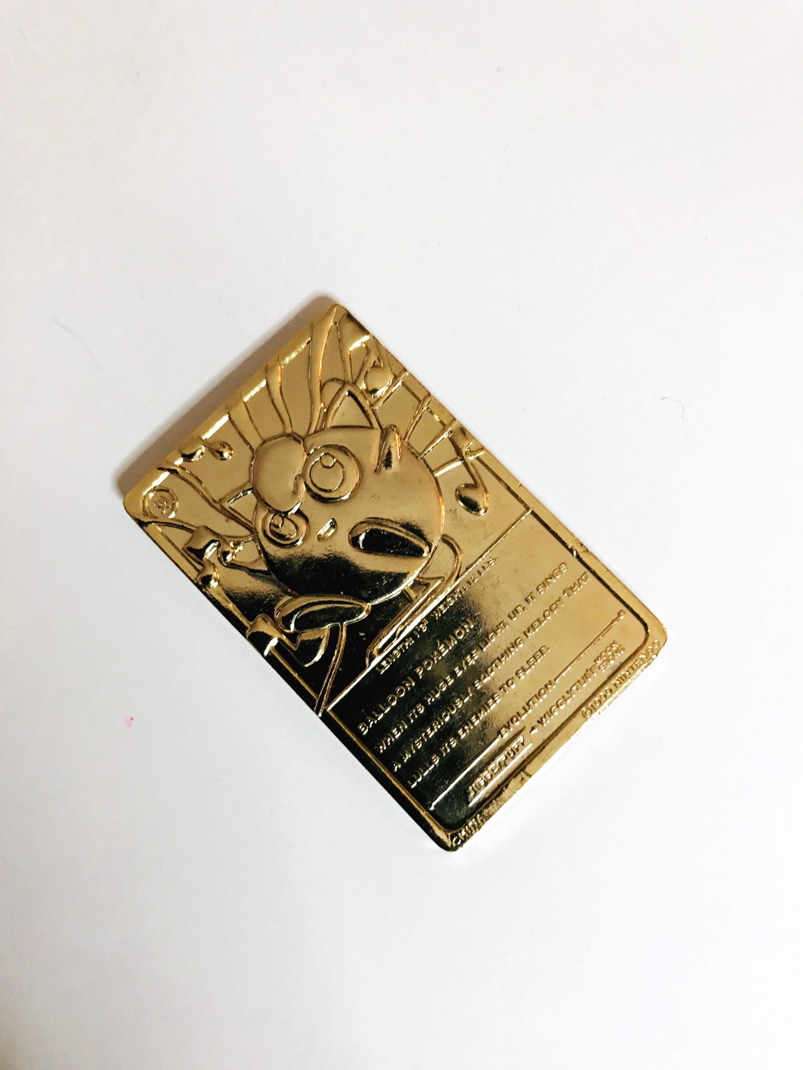 Vintage 1999 Jigglypuff Gold Card 39 Nintendo Pokemon Etsy